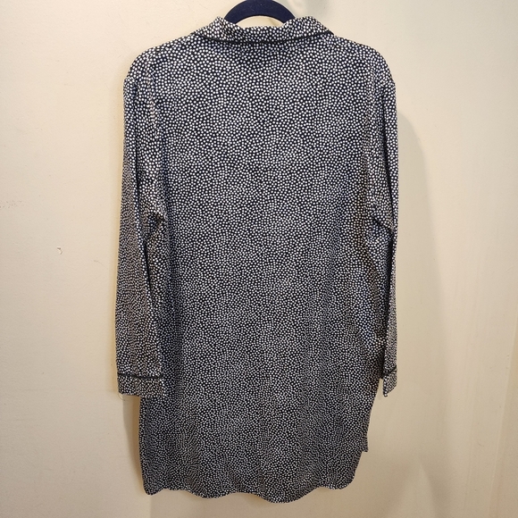 ME Makeover Essentials Black and White Casual Button Down Pajama Shirt Size L - Picture 11 of 12